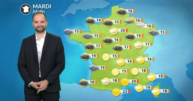 Météo : nuances de gris sur le pays, températures en hausse dans le nord-est.