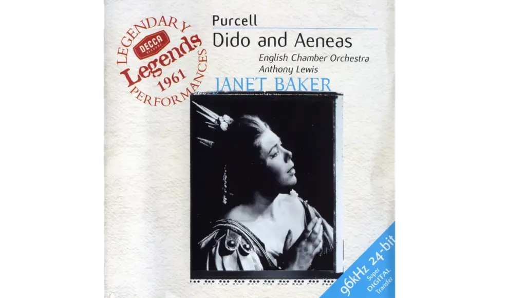 Janet Baker interprète Didon et Énée de Purcell dans une production marquante.