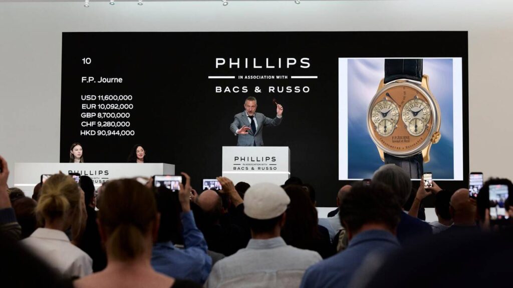 Montre F.P. Journe vendue 11 millions de francs lors d’une enchère à New York