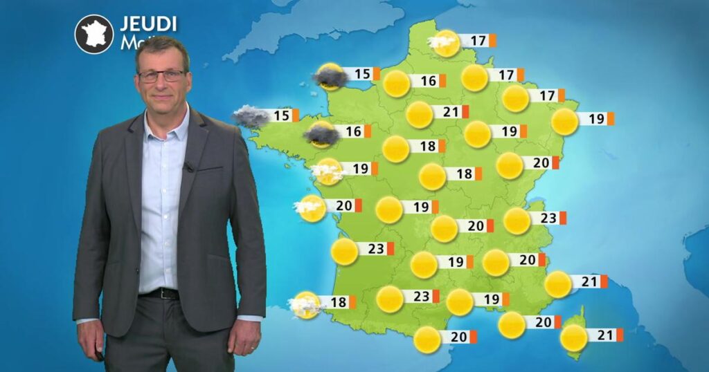 Météo : alertes pour fortes chaleurs et orages localisés demain en France