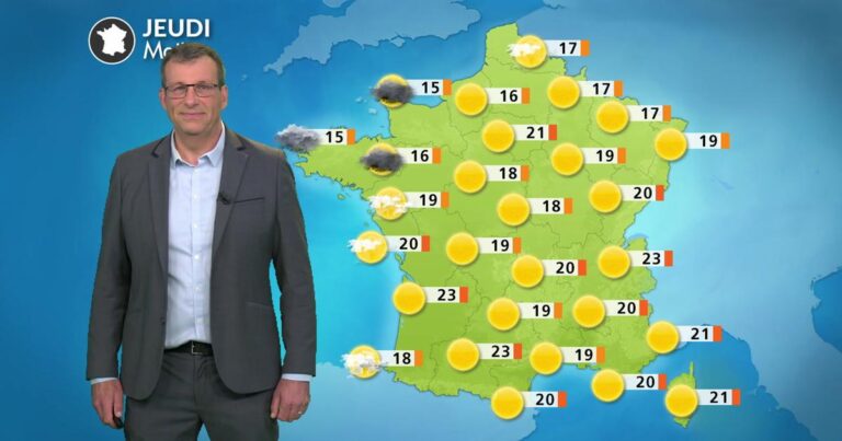 Météo : alertes pour fortes chaleurs et orages localisés demain en France