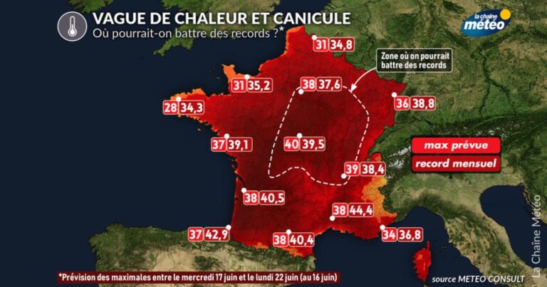 Canicule : records de chaleur menacés en France entre dimanche et lundi
