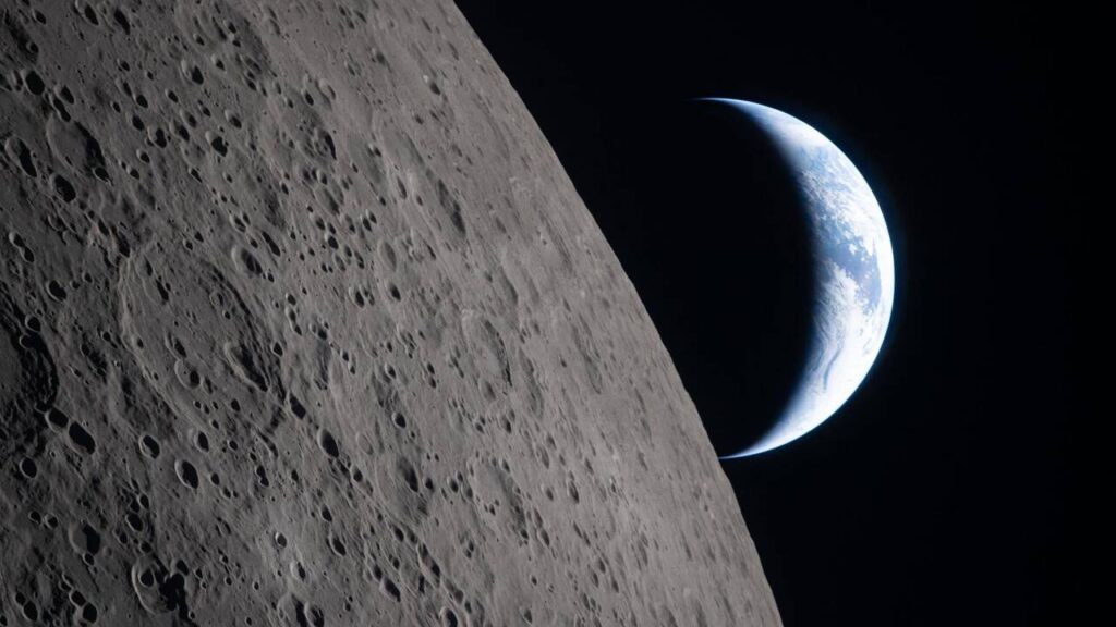 La NASA dévoile la première image de la Terre capturée au-delà de la Lune en 57 ans