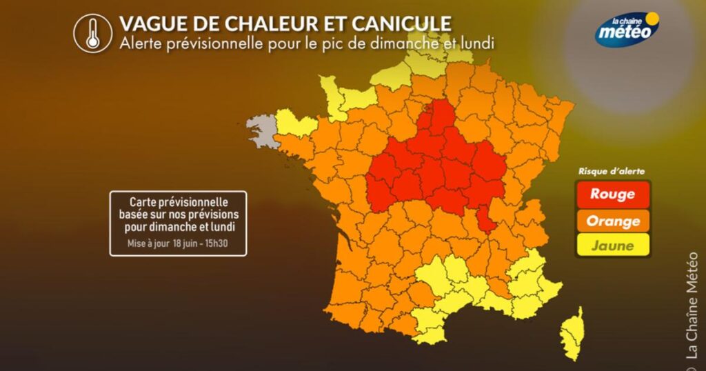 Canicule : plusieurs départements en alerte rouge pour vague de chaleur ce week-end