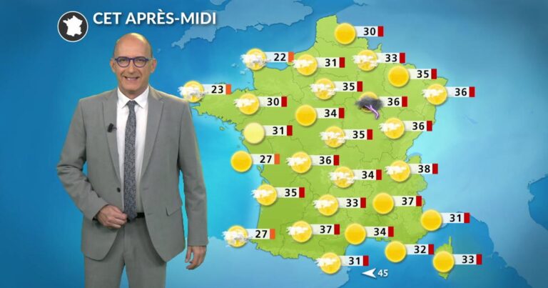 Météo : alertes pour fortes chaleurs et orages sur plusieurs régions aujourd’hui.