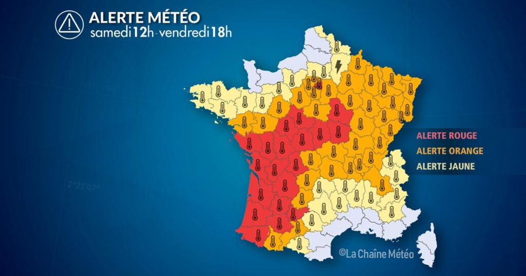 Alerte canicule intense et orages prévus dans l’est ce samedi.