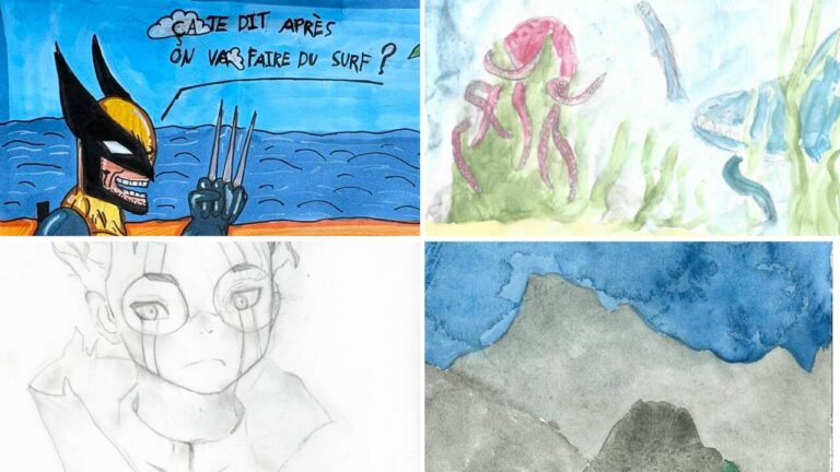 Des enfants romands imaginent des vacances de surf avec Wolverine et de montagne avec Batman.