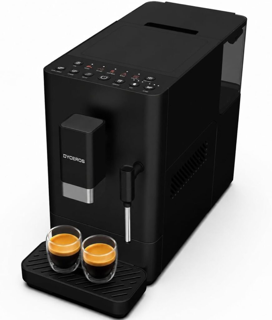Setosa Coffee Bean Machine 15 Bar : Caractéristiques de l’espresso superautomatique et de la buse vapeur.