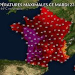 Canicule en Vendée : températures atteignant 44°C ce mardi 23 juin.