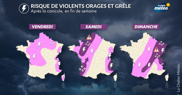 Choc thermique entraîne des orages violents sur plusieurs régions ce week-end