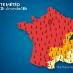 Alerte Météo : Canicule sur l&rsquo;est et risques de forts orages ce soir.