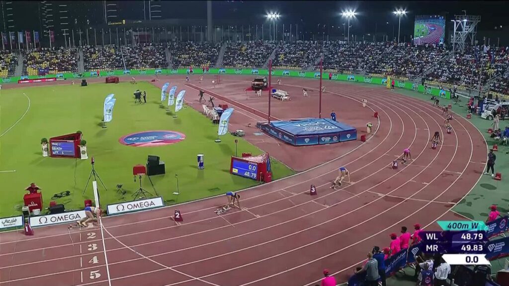 Marileidy Paulino établit un nouveau record de meeting sur 400m.