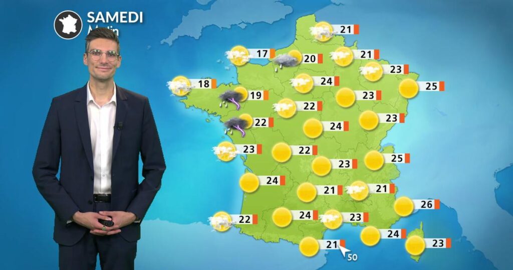 Canicule persistante à l’est, alertes pour orages violents ce samedi