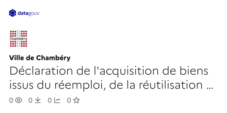 Chambéry annonce l’acquisition de biens issus du réemploi et de matières recyclées