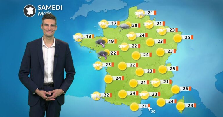 Canicule persistante à l’est et alertes orageuses pour le week-end.