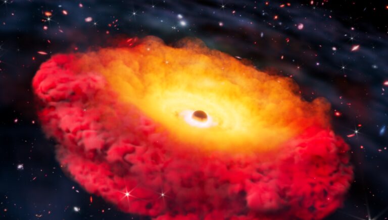 Découverte de deux trous noirs records par des astronomes, les plus massifs et anciens connus.