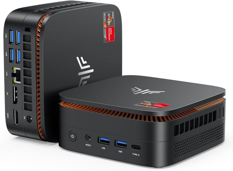NiPoGi Pinova P1 Mini PC AMD Ryzen 3300U, 16 Go de RAM, 1 To SSD, compatible 4K et multi-écrans