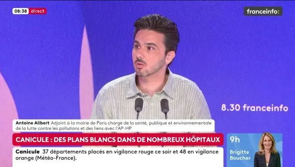 Canicule à Paris : Hôpitaux et écoles affectés, événements annulés selon Antoine Alibert