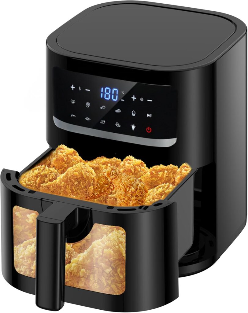 Friteuse à air 7L 1800W avec écran LED et 10 fonctions, sans huile, pour une cuisine saine