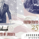 Donald Trump présente un passeport à son effigie pour le 250e anniversaire de l&rsquo;indépendance des États-Unis.