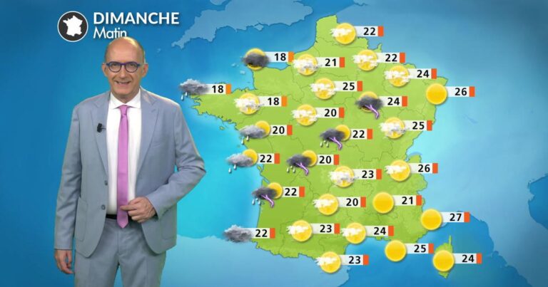 Canicule persistante à l’est, risques d’orages et de grêle ce dimanche