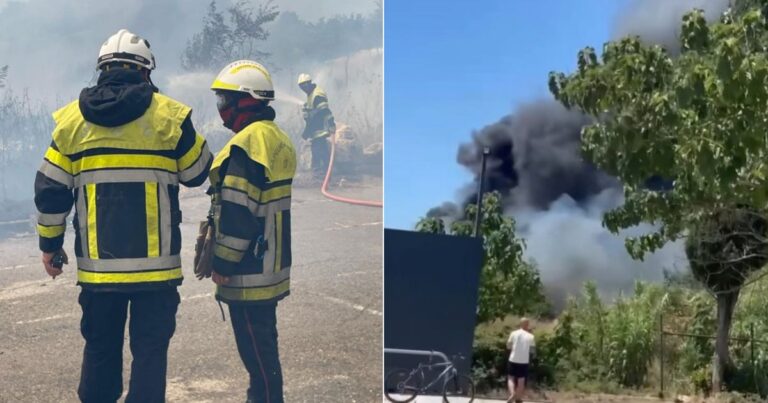 Incendie près d’une zone commerciale d’Aubagne, les pompiers mobilisés pour maîtriser le sinistre.