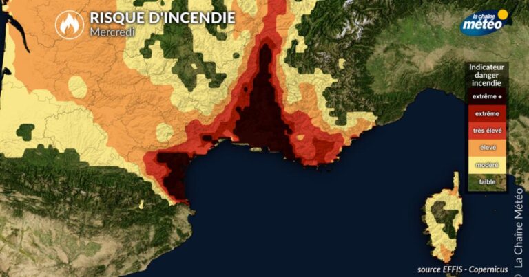 Incendies : alerte maximale pour le sud-est, selon les autorités locales.