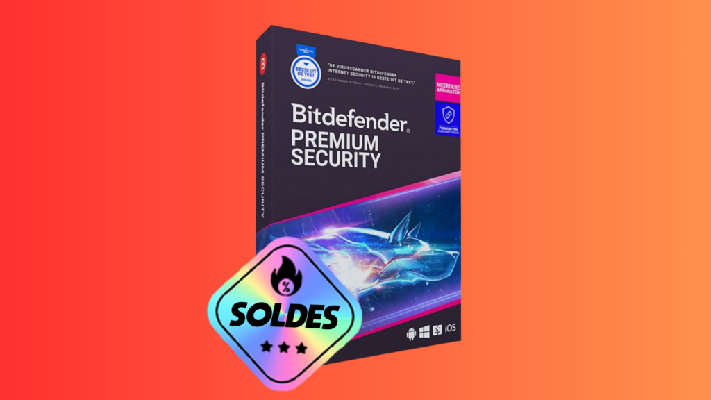 Bitdefender Premium Security propose une protection pour 5 appareils avec VPN illimité en promotion.