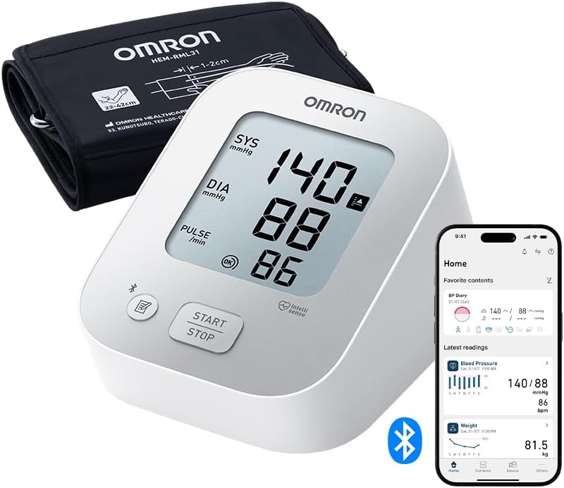 L’OMRON X2+ Connect : tensiomètre validé cliniquement avec détection de rythme cardiaque irrégulier.