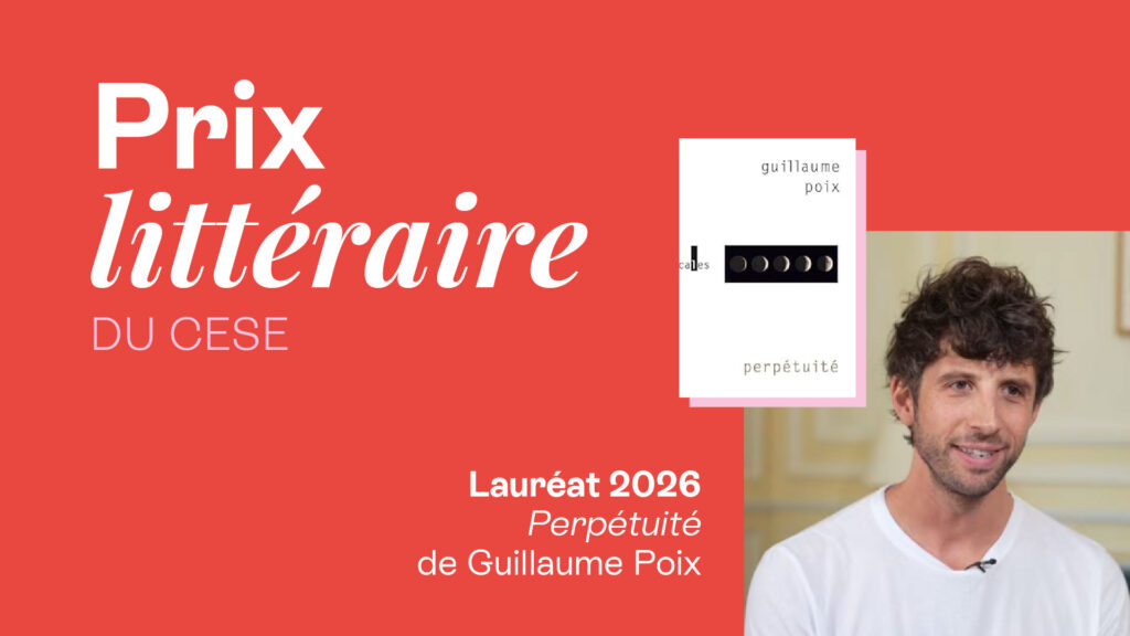 Guillaume Poix reçoit le Prix littéraire du CESE pour son œuvre reconnue.