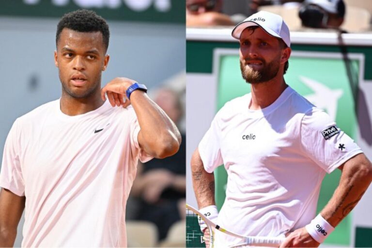Giovanni Mpetshi Perricard et Corentin Moutet à égalité au Queen’s, match interrompu par la nuit.