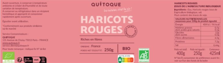 Haricots rouge Bio 265g