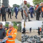 Oligui Nguema inspecte les chantiers en cours sur le front de mer à Libreville