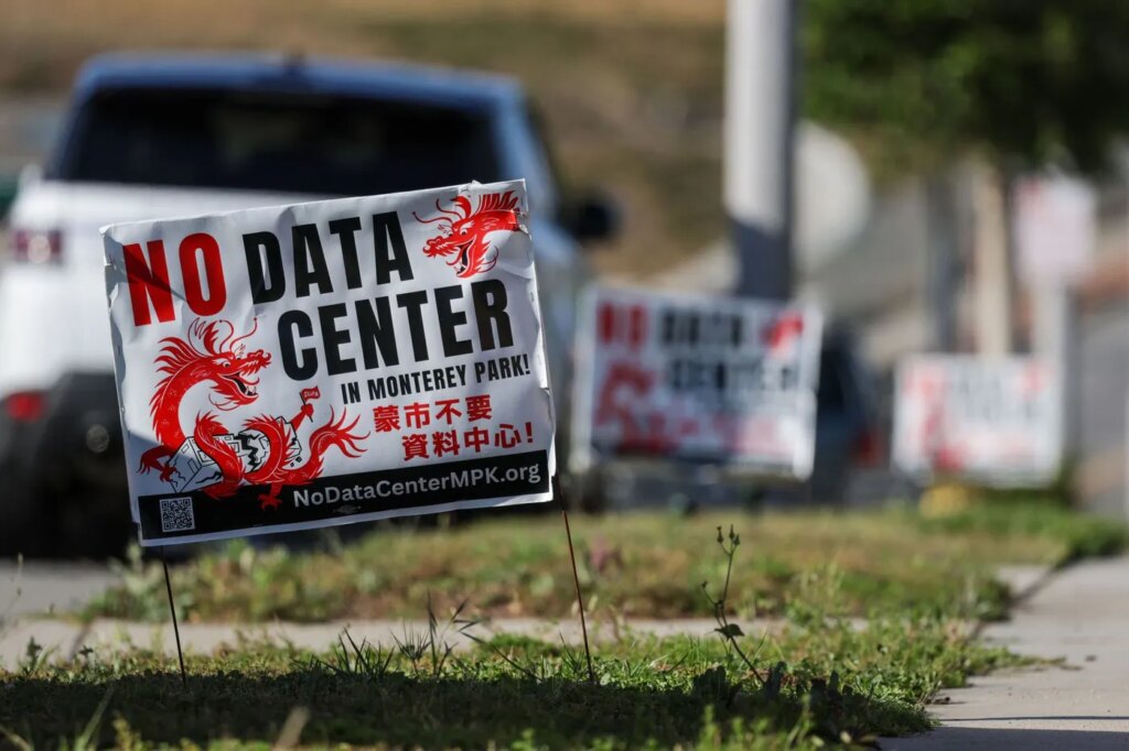 Résistance citoyenne aux États-Unis contre l’expansion des data centers dans les villes.