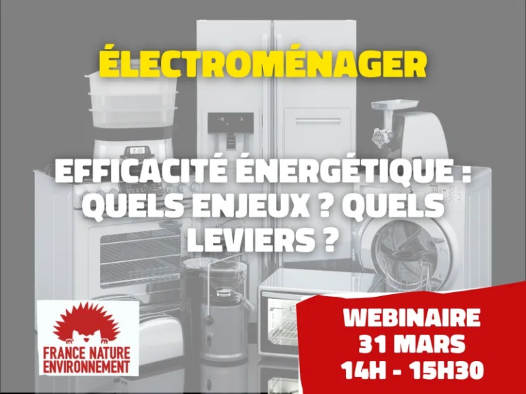 Webinaire sur les équipements électroménagers : enjeux pour le secteur de l’électroménager en France.
