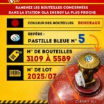 Rappel Consommateur – Détail Bouteille de gaz OLA Energy Réunion