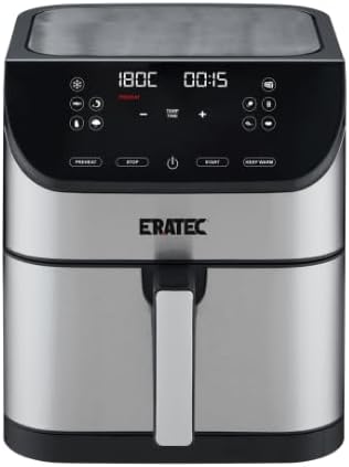 ERATEC AF-66 : Friteuse à air chaude XXL 5.5L, 1500W avec écran tactile et 10 programmes.
