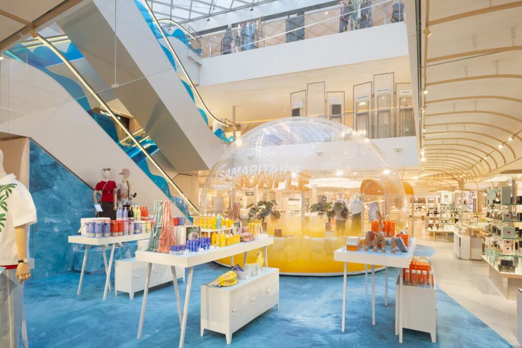 Festival de beauté à la Samaritaine avec Loewe et Victoria Beckham, focus sur l’innovation.