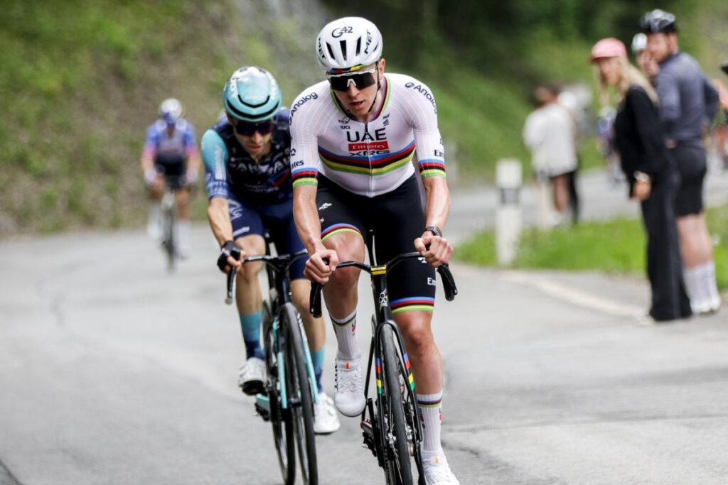 Pogacar évalue sa préparation en Suisse avant le Tour de France.