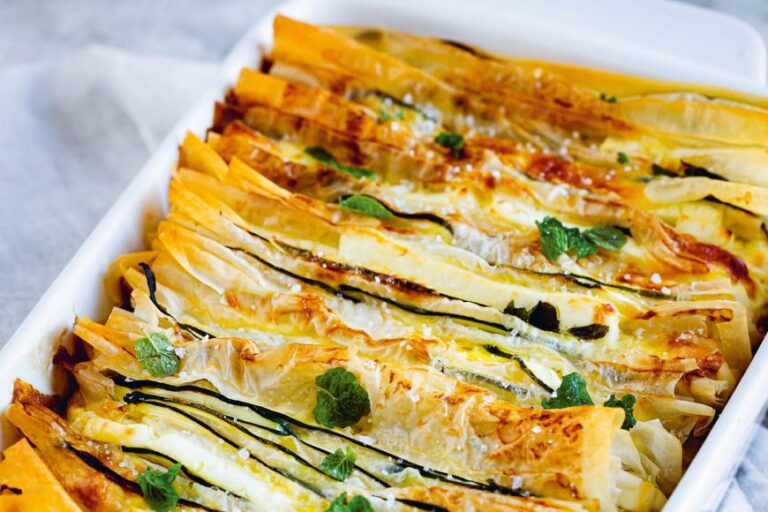 Recette de crinkle cake à la courgette et à la feta sur chrisrecettes.com