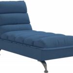 Loungeur en tissu bleu vidaXL : chaise longue moderne pour salon ou chambre.