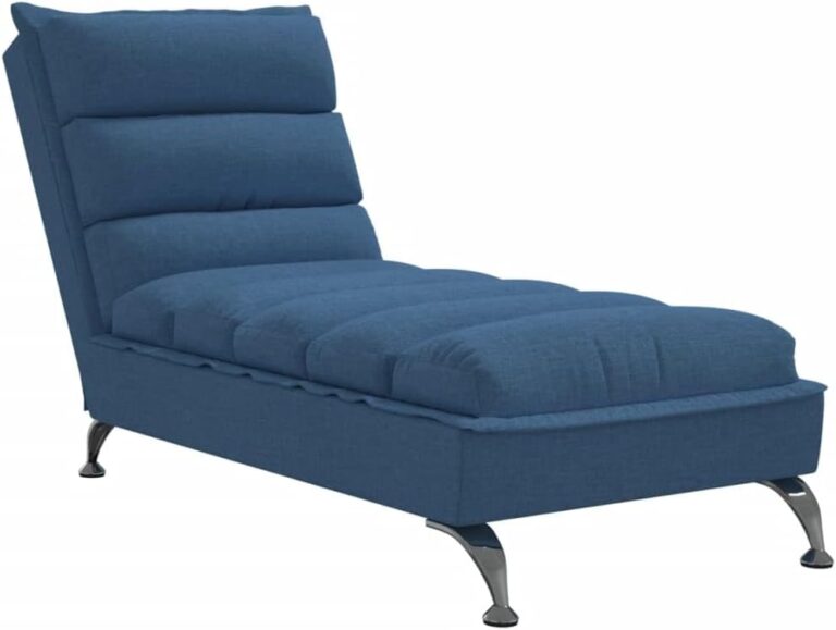 Loungeur en tissu bleu vidaXL : chaise longue moderne pour salon ou chambre.