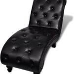 Présentations de la chaise longue en cuir synthétique marron pour salons et balcons de vidaXL.