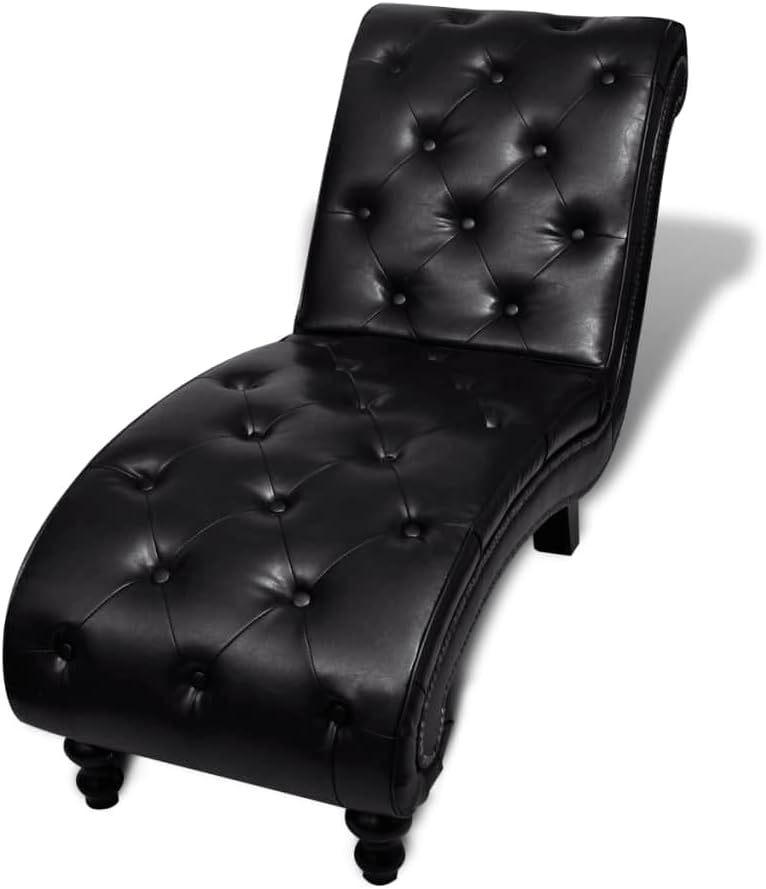 Présentations de la chaise longue en cuir synthétique marron pour salons et balcons de vidaXL.