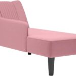 Chaise longue en velours avec accoudoir pour salons d&rsquo;appartements (rose) disponible