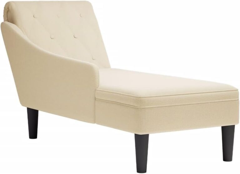 Chaise longue Right Side avec accoudoir pour petits espaces dans les salons modernes.