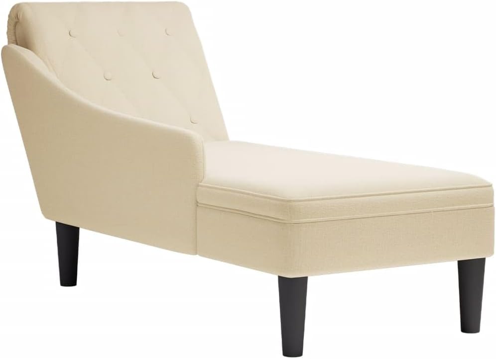 Chaise longue Right Side avec accoudoir pour petits espaces dans les salons modernes.