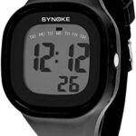 Montre de natation LED pour femmes : étanche et numérique avec bracelet en silicone