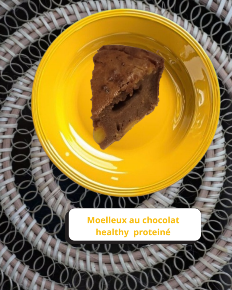 Recette de moelleux au chocolat healthy et protéiné au air fryer pour une alimentation équilibrée