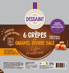 Rappel Consommateur – Détail Crêpes goût caramel au beurre salé Dessaint authentique gourmand